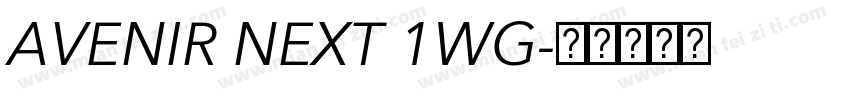 AVENIR NEXT 1WG字体转换